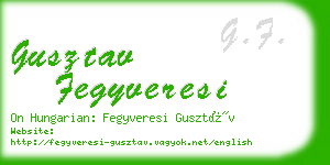 gusztav fegyveresi business card